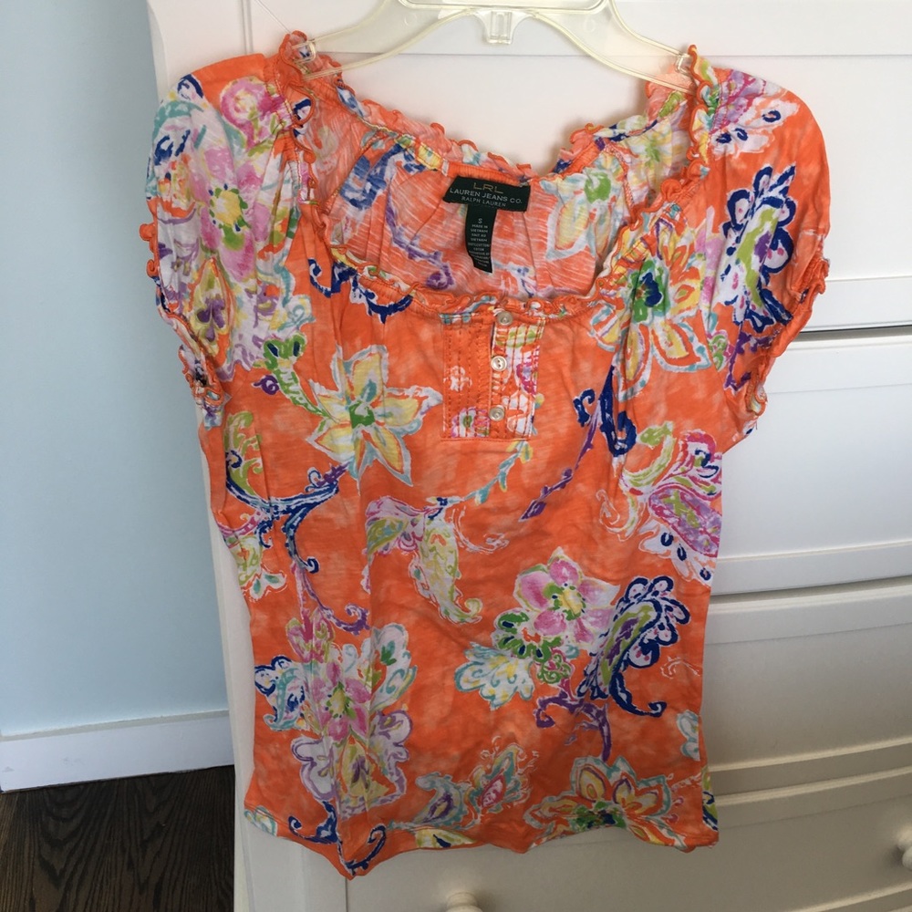 Beautiful flower tee by LRL Ralph Lauren